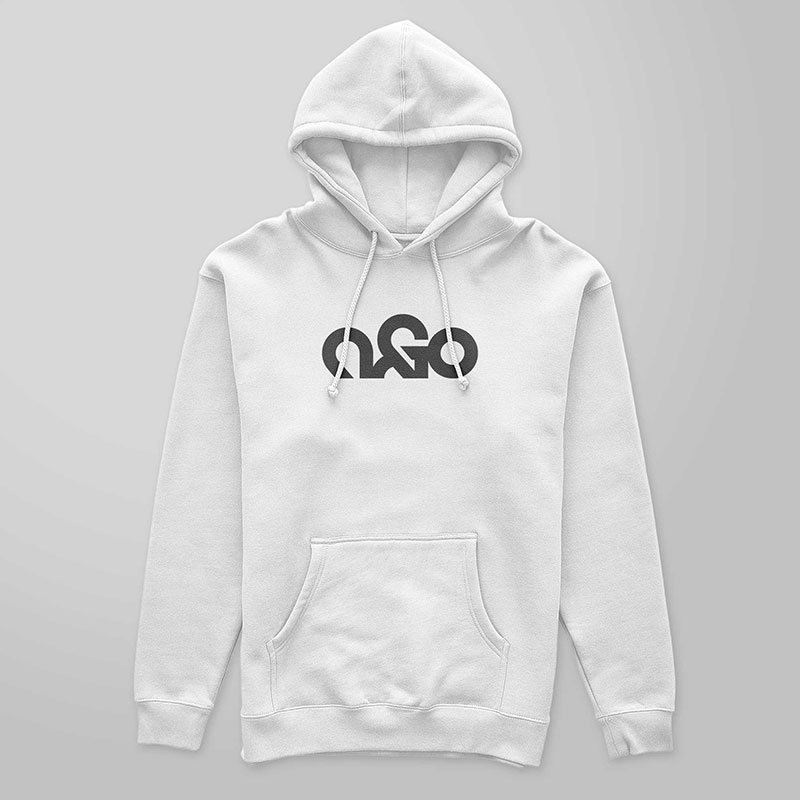 Sweat capuche A&O Orange/Black