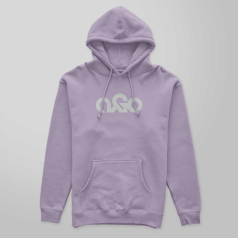 Sweat capuche A&O Purple/Grey