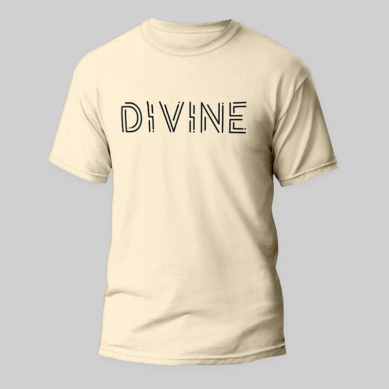T-shirt Divine Cream/Black