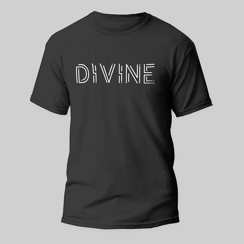 T-shirt Divine Black/White