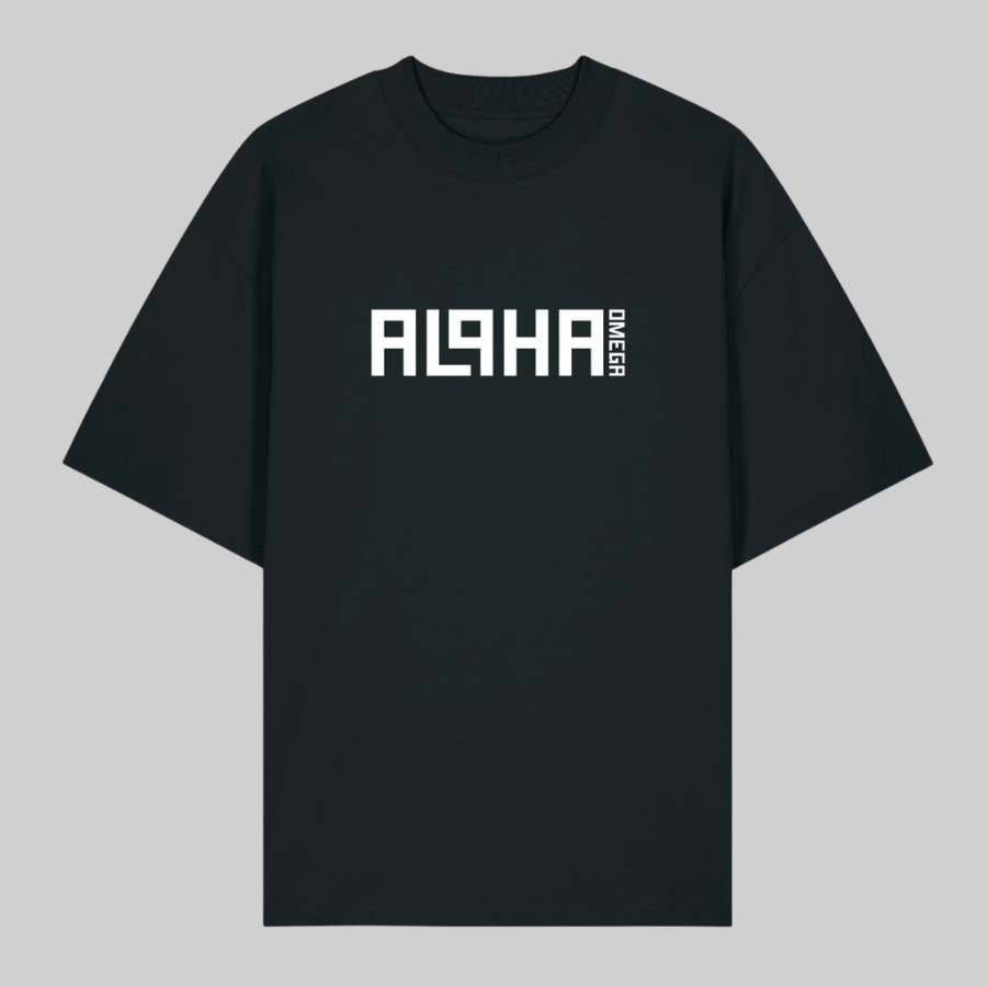 T shirt oversize you are created in the image of God de face noir